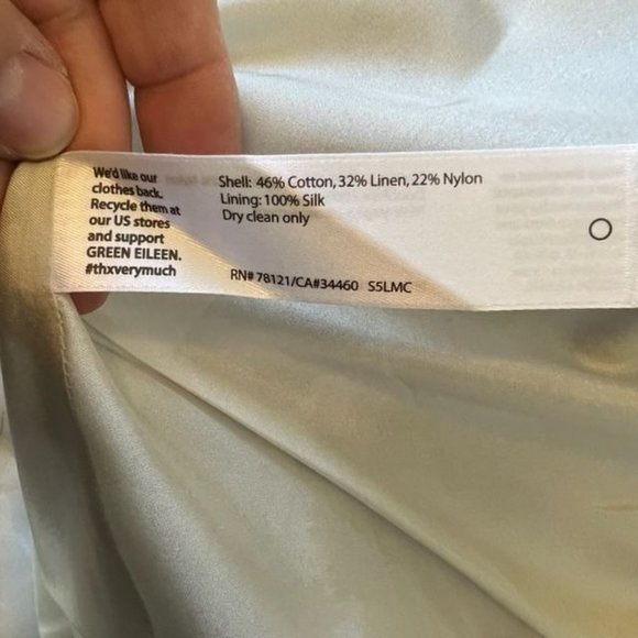 Eileen Fisher Gray & Silver Metallic 3/4 Sleeve Open Front Blazer Jacket Small - Picture 5 of 5